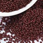 MIYUKI Round Rocailles Beads, Japanese Seed Beads, 15/0, (RR4470) Duracoat Dyed Opaque Maroon, 15/0, 1.5mm, Hole: 0.7mm, about 5555pcs/10g(X-SEED-G009-RR4470)