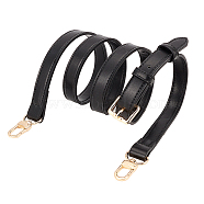 Imitation Leather Adjustable Bag Straps, with Alloy Swivel Clasps, Crossbody Bag Replacement Accessories, Black, 100~119x1.8x0.33cm(PURS-WH0002-007A)