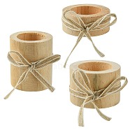 Wood Candle Holder, for Candle Lover, Romantic Wedding, Christmas Party, Moccasin, 59.95x2.5cm(DJEW-CJC0002-02)