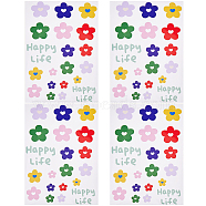 PVC Self Adhesive Flower Car Sticker, Waterproof Floral Decals for Car Decoration, Colorful, 306x206x0.3mm, Sticker: 20~50x23~83mm(DIY-WH0453-57D)