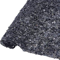 Glitter Resin Hotfix Rhinestone(Hot Melt Adhesive On The Back), Rhinestone Trimming, Costume Accessories, Black, 400x240x3mm(AJEW-WH0120-60C)