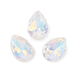 Glass Cabochons, Faceted, Teardrop, Clear AB, 10x7x4mm, 72pcs/set(GLAA-N0028-07D)