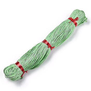 Waxed Cotton Cord, Light Green, 1.5mm, about 360yard/bundle(330m/bundle)