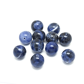 Natural Sodalite Beads, Round, 16mm, Hole: 1.4mm