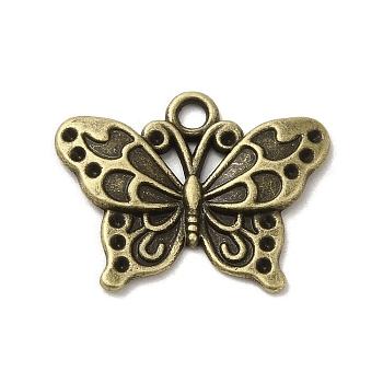 Tibetan Style Alloy Pendants, Cadmium Free & Lead Free, Butterfly, Antique Bronze, 19x24x2mm, Hole: 2mm, about 500Pcs/1000G