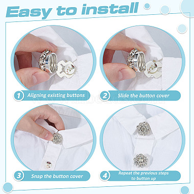 8Pcs Brass Rhinestone Cufflinks(KK-ME0003-84S)-3