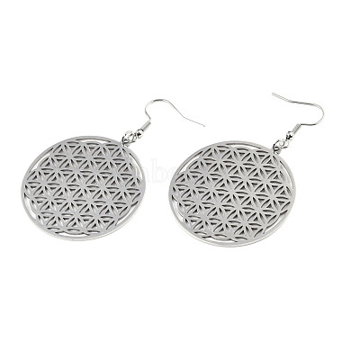 Tarnish Resistant 201 Stainless Steel Dangle Earrings(STAS-S105-JN625-1)-2