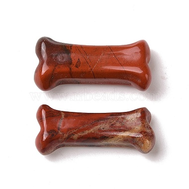 Sculptures en forme d'os de chien en jaspe rouge naturel(DJEW-G033-01A-01)-2