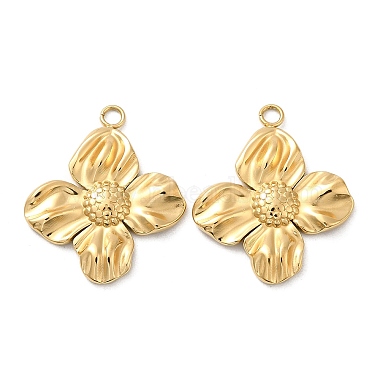 Real 18K Gold Plated Flower 316L Surgical Stainless Steel Pendants