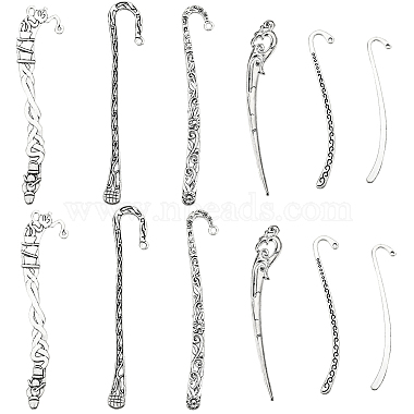 Antique Silver Mixed Shapes Alloy Bookmarks