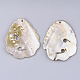Electroplate Keshi Shell Pearl Big Pendants(SHEL-T012-18)-2