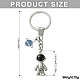 Alloy Enamel & Rhinestone Keychain(KEYC-YW00044)-3
