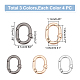 wadorn 12pcs 3 styles anneaux de porte à ressort en alliage(FIND-WR0008-94)-2