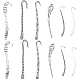 12Pcs 6 Style Tibetan Style Alloy Bookmarks Findings with Hole(FIND-SC0006-56)-1