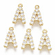 Brass Micro Pave Cubic Zirconia Charms(X-KK-T060-05-A-G-NF)-1