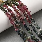 Natural Multicolor Tourmaline Chip Bead Strands, 3~5x3~5mm, Hole: 1mm, about 16 inch(G-M298-15)