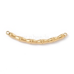 Ion Plating(IP) 304 Stainless Steel Connector Charms, Bamboo Stick Link, Real 18K Gold Plated, 44.5x3.5mm, Hole: 1.6mm(STAS-E173-03D-G)