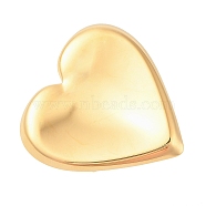 304 Stainless Steel Open Cuff Rings for Women, Real 18K Gold Plated, Heart, Heart: 32.5x32.5mm, Adjustable(RJEW-Z051-03G-01)