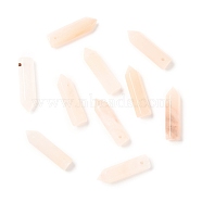 Natural Pink Aventurine Pointed Pendants, Faceted, Bullet, 30~33x8~9mm, Hole: 1.4~1.6mm(G-D460-01I)