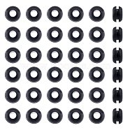 Plastic Washers for Metal Posts, Cable Railing Protector Sleeves, Wheel Shape, Antiflaming, Good Insulativity, Black, 10x6mm, Hole: 5mm, 250pcs/box(FIND-FH0005-59)