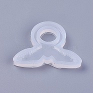 Transparent DIY Ring Food Grade Silicone Molds, Resin Casting Molds, For UV Resin, Epoxy Resin Jewelry Making, Wing, Clear, 43x54x6.5mm(DIY-WH0128-08B)
