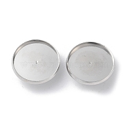Iron Button Cabochon Settings, Platinum, 19.5x6mm(FIND-D036-02P)