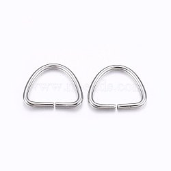 304 Stainless Steel D Rings, Buckle Clasps, For Webbing, Strapping Bags, Garment Accessories Findings, D Clasps, Stainless Steel Color, 12x15x1.5mm, Hole: 10x12mm(STAS-F174-15P)