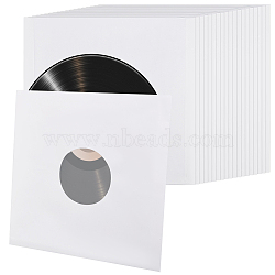 Inner Record Sleeves Acid Free Protection Covers, for 12inch Vinyl Albums Collection, White, 309x305x0.08mm, 20pcs/bag(ABAG-WH0044-20)