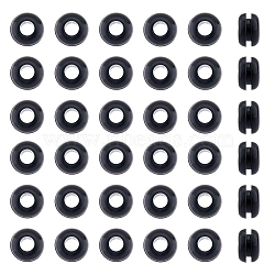 Plastic Washers for Metal Posts, Cable Railing Protector Sleeves, Wheel Shape, Antiflaming, Good Insulativity, Black, 10x6mm, Hole: 5mm, 250pcs/box(FIND-FH0005-59)