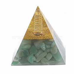 Natural Green Aventurine Home Decorations, Display Decorations, Pyramid, 58~60x58~60x58~60mm(G-S299-109C)