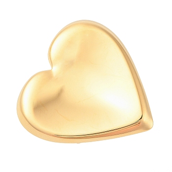 304 Stainless Steel Open Cuff Rings for Women, Real 18K Gold Plated, Heart, Heart: 32.5x32.5mm, Adjustable