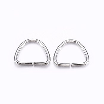 304 Stainless Steel D Rings, Buckle Clasps, For Webbing, Strapping Bags, Garment Accessories Findings, D Clasps, Stainless Steel Color, 12x15x1.5mm, Hole: 10x12mm