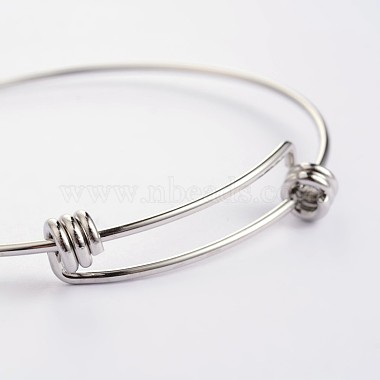 Adjustable 304 Stainless Steel Expandable Bangle Making(BJEW-L523-16P)-2
