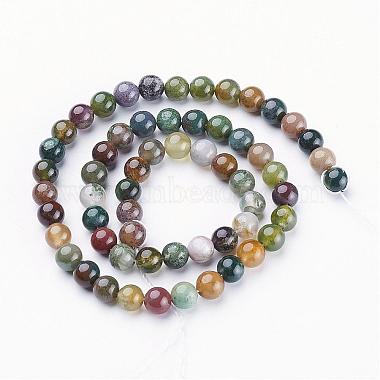 Chapelets de perles en agate indienne naturelle(GSR6mmC002)-3