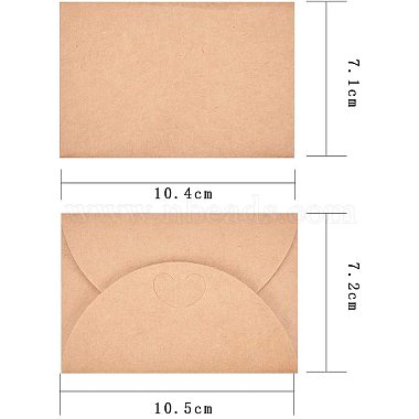 Kraft Paper Greeting Cards and Kraft Paper Envelopes Sets(DIY-NB0002-08)-2