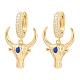 Brass Micro Pave Cubic Zirconia Dangle Hoop Earrings(EJEW-G471-46G)-4