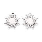 Non-Tarnish 201 Stainless Steel Pendants, Sun Charm, Stainless Steel Color, 20.5x19x2mm, Hole: 2.5~2.8mm(STAS-N098-140P)
