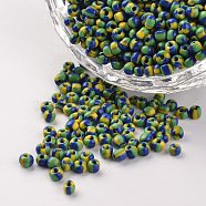 8/0 Opaque Colours Seep Glass Beads, Round Seed Beads, Colorful, 2.5~3x2~3mm, Hole: 0.8mm, about 15000pcs/450g(SEED-M007-09)