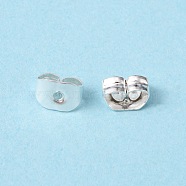 Iron Friction Ear Nuts, Silver, 5x3.5mm, Hole: 0.7~0.9mm(IFIN-E012-S)