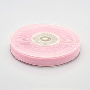 Polyester Velvet Ribbon for Gift Packing and Festival Decoration, Pink, 1/2 inch(13mm), about 25yards/roll(22.86m/roll)(SRIB-M001-13mm-123)