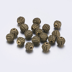 Tibetan Style Alloy Beads, Lead Free & Cadmium Free, Round, Antique Bronze, Size: about 9mm in diameter, hole: 2mm(MLF0079Y)