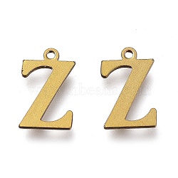 Vacuum Plating  304 Stainless Steel Charms, Laser Cut, Alphabet, Antique Bronze, Letter.Z, 12.5x7.5x0.8mm, Hole: 1mm(STAS-H112-Z-AB)