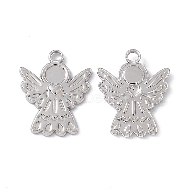 Stainless Steel Color Angel & Fairy 304 Stainless Steel Pendants