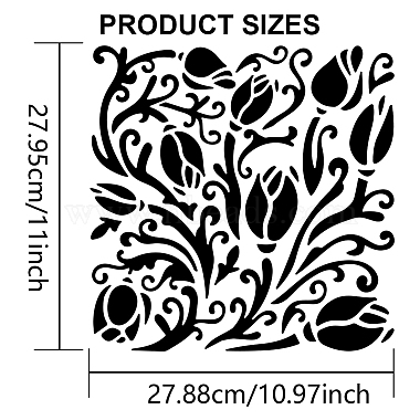 US 1Pc PET Hollow Out Drawing Painting Stencils(DIY-MA0002-93)-2