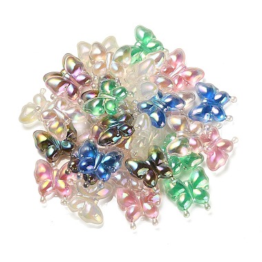 Luminous UV Plating Rainbow Iridescent Acrylic Beads(X-OACR-F006-03)-4