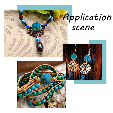 6 Strands Synthetic Turquoise Beads Strands(G-HY0001-28)-6