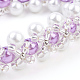 (Jewelry Parties Factory Sale)Pearlized Glass Round Beads Bracelets(BJEW-JB03306-02)-2