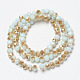 galvanoplastie opaques couleur unie perles de verre brins(EGLA-A034-P4mm-K09)-2