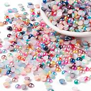 Imitation Pearl Acrylic Cabochons, Dome, Mixed Color, 5x2.5mm, about 5000pcs/bag(OACR-R063-5mm-M)