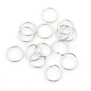 304 Stainless Steel Open Jump Rings, Stainless Steel Color, 18 Gauge, 8x1mm, Inner Diameter: 6mm, about 1800pcs/bag(STAS-J013-8x1mm-01)
